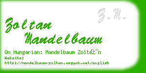 zoltan mandelbaum business card